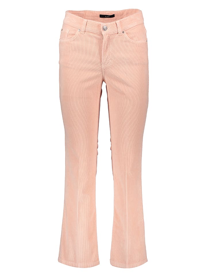 Oui Spodnie sztruksowe w kolorze jasnoróżowym rozmiar: 44