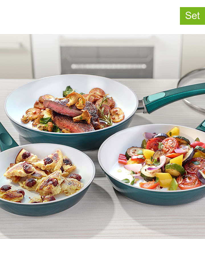 Cerafit Patelnie (3 szt.) w kolorze zielonym rozmiar: onesize