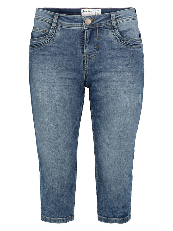 Sublevel Rybaczki dżinsowe - Skinny fit - w kolorze błękitnym rozmiar: XS