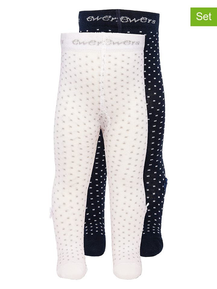 ewers Rajstopy (2 pary) w kolorze białym i czarnym rozmiar: 98