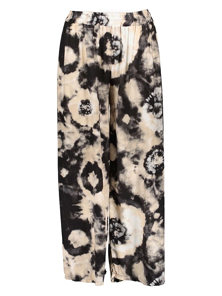 miss goodlife Spodnie w kolorze beżowo-czarnym rozmiar: L