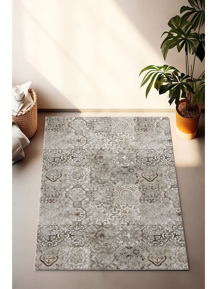 Conceptum Hypnose Dywan "CT-1106" w kolorze jasnoszaro-beżowym rozmiar: 80x300 cm