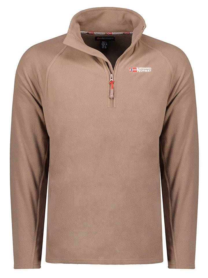 Geographical Norway Bluza polarowa "Tug" w kolorze szarobrązowym rozmiar: S