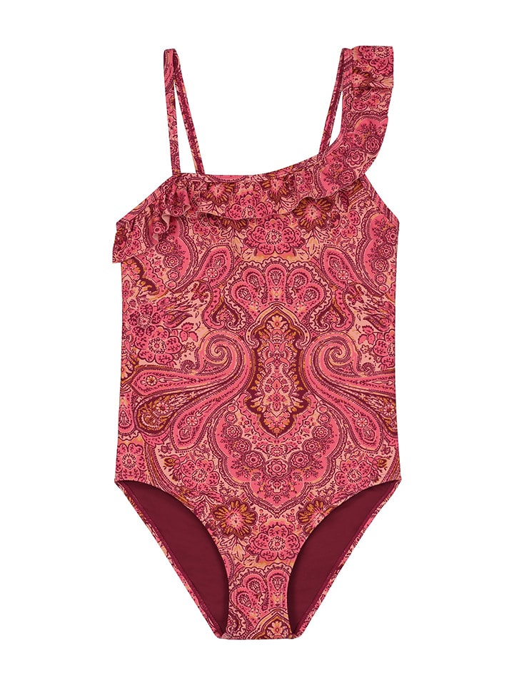 SHIWI Strój kąpielowy "Moon" w kolorze różowym ze wzorem rozmiar: 176