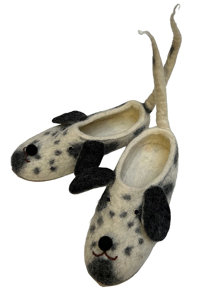 Deerberg Wełniane kapcie w kolorze beżowo-czarnym rozmiar: 40