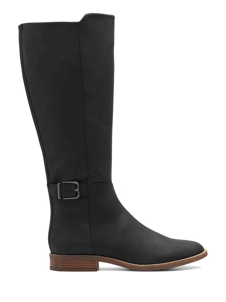 Clarks Skórzane kozaki w kolorze czarnym rozmiar: 37