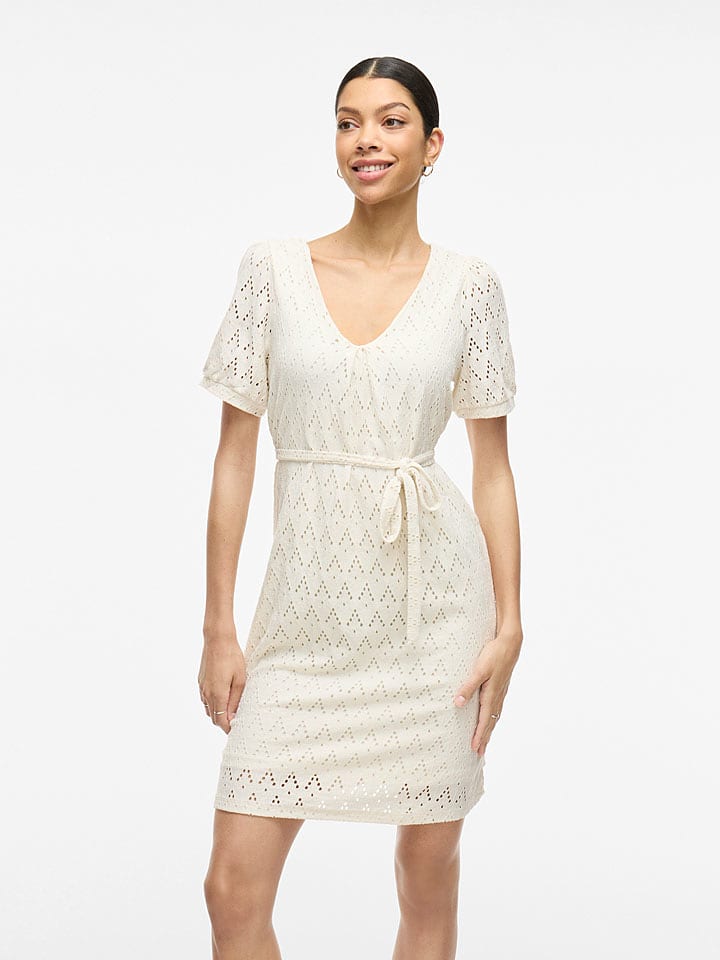 Vila Sukienka "Amalina" w kolorze kremowym rozmiar: L