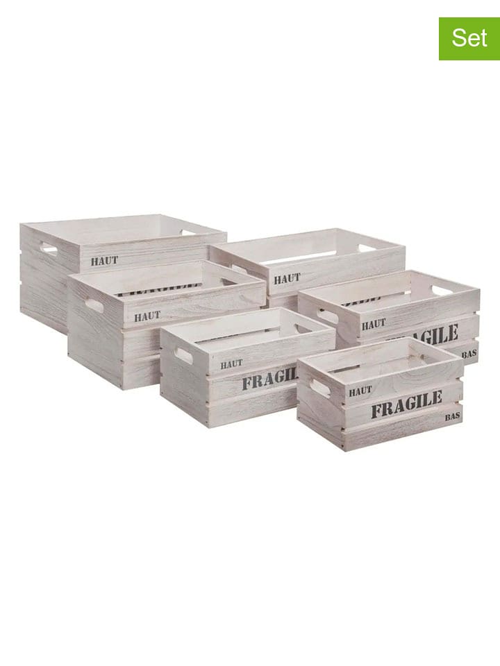 Joybos Pudełka (6 szt.) w kolorze białym rozmiar: onesize