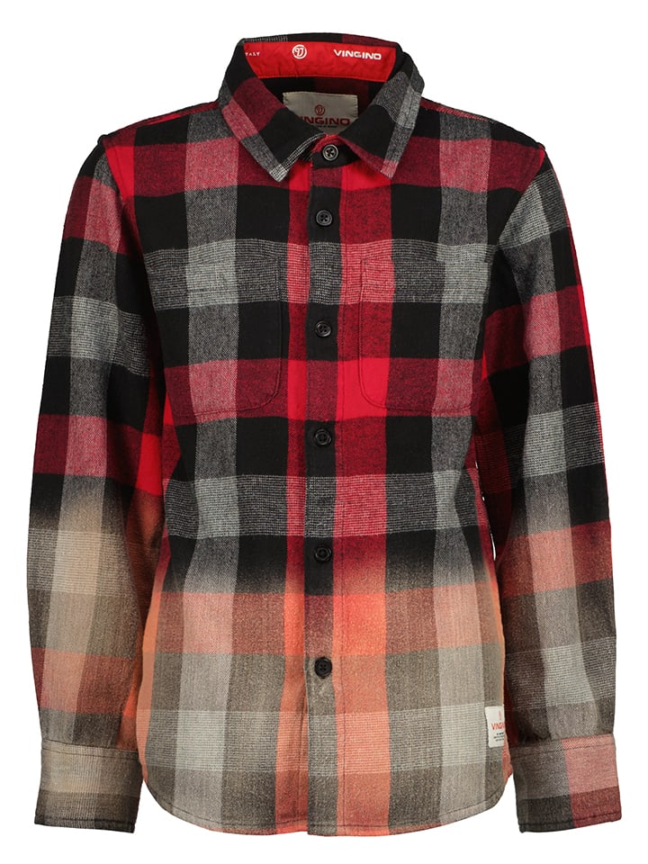 Vingino Koszula "Labrad" w kolorze czarno-czerwonym rozmiar: 152