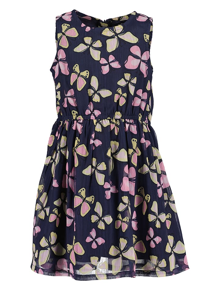 Blue Seven Sukienka w kolorze granatowo-różowo-zielonym rozmiar: 104