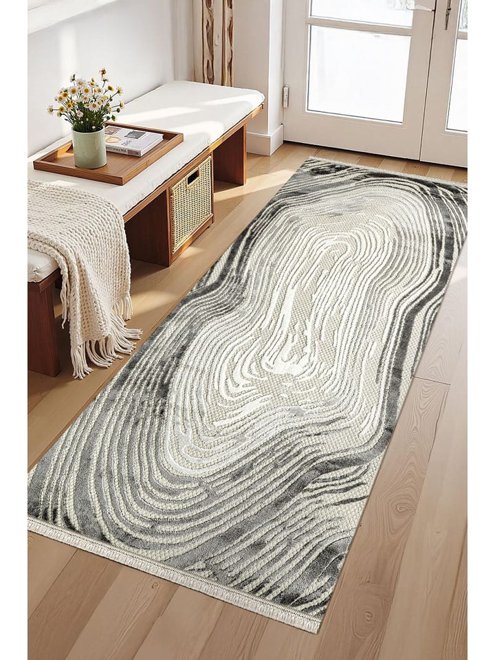 Conceptum Hypnose Dywan "Amorf - Ar007" w kolorze beżowo-szarym rozmiar: 80x300 cm