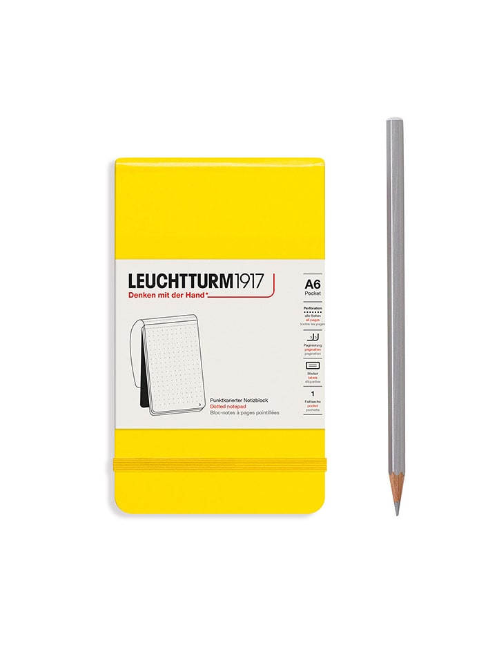 LEUCHTTURM1917 Notatnik w kolorze żółtym w kropki - A6 rozmiar: onesize