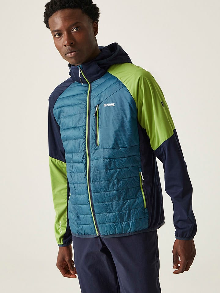 Regatta Kurtka hybrydowa "Pro" w kolorze niebiesko-zielonym rozmiar: M