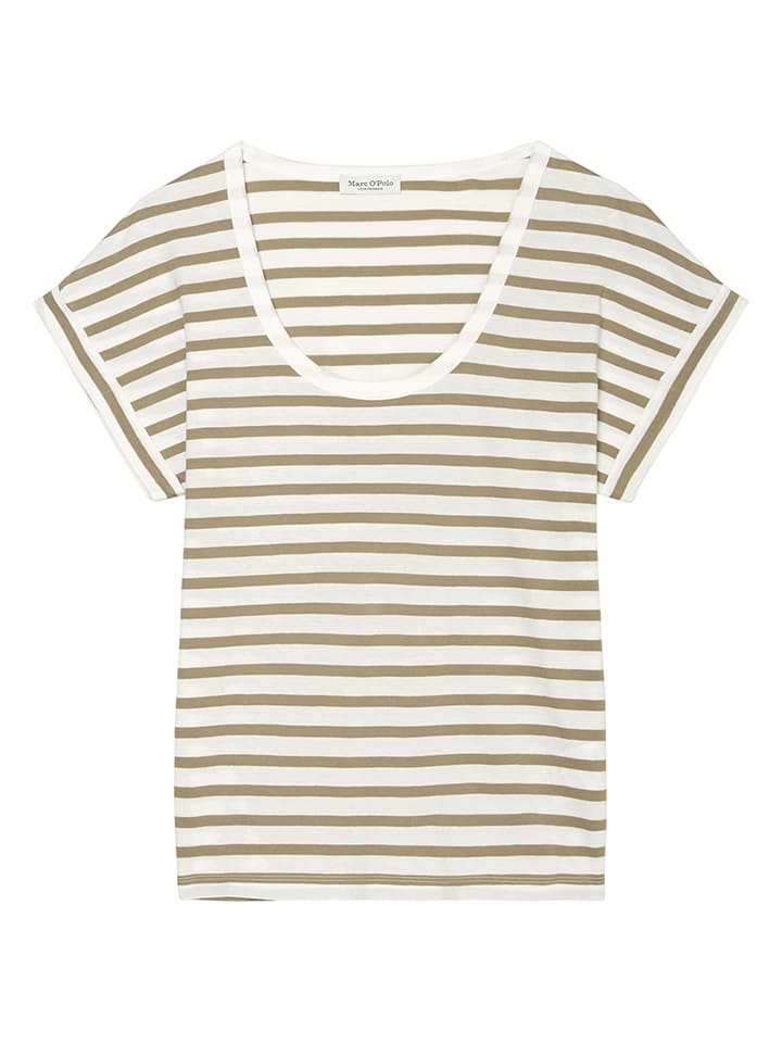 Marc O'Polo Koszulka w kolorze biało-beżowym rozmiar: XL