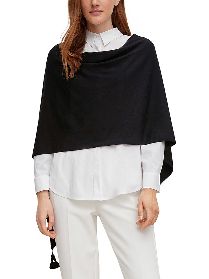 comma Ponczo w kolorze czarnym rozmiar: onesize