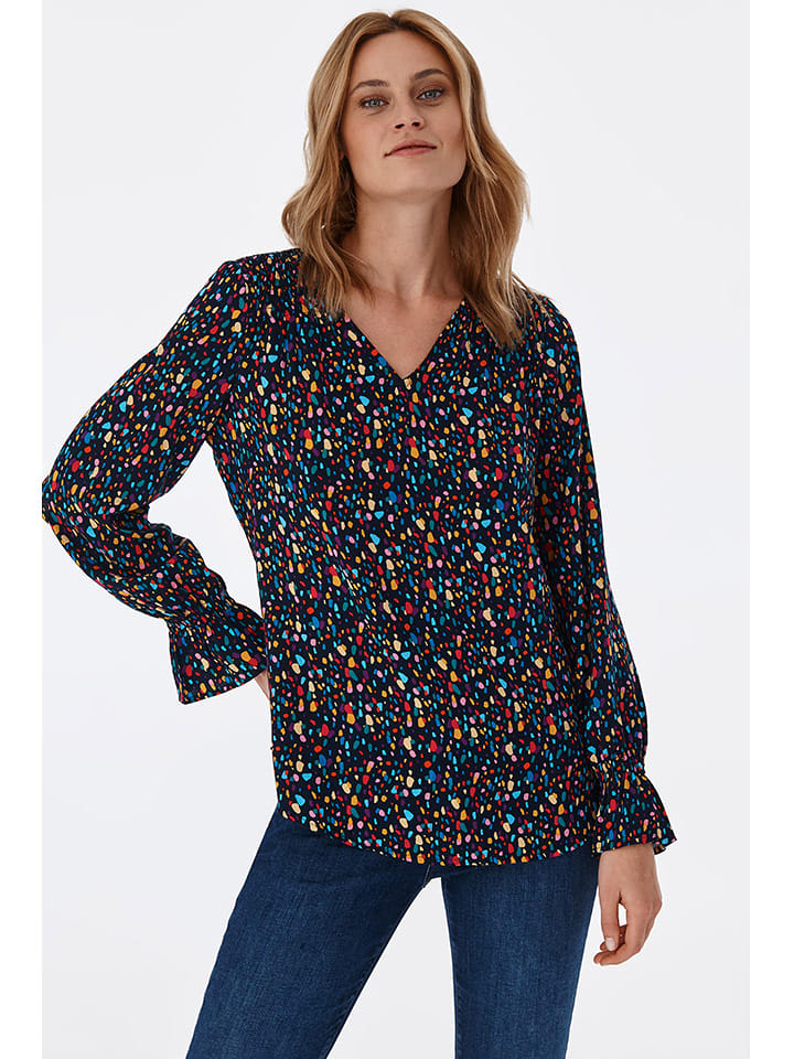 Bluzka w kolorze granatowym ze wzorem