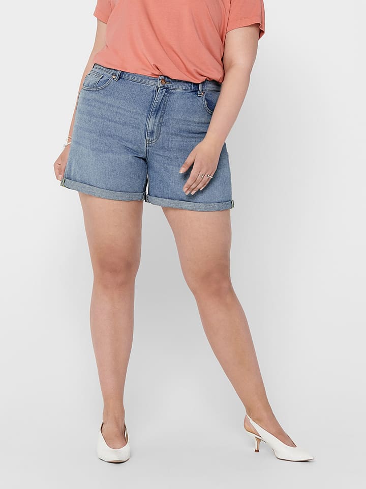 ONLY Carmakoma Szorty dżinsowe "Hine" w kolorze błękitnym rozmiar: 54