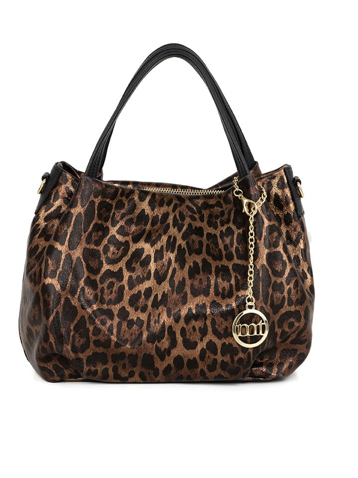 Mia Tomazzi Skórzana torebka "Gioberti" w kolorze brązowym - 27 x 21 x 14 cm rozmiar: onesize