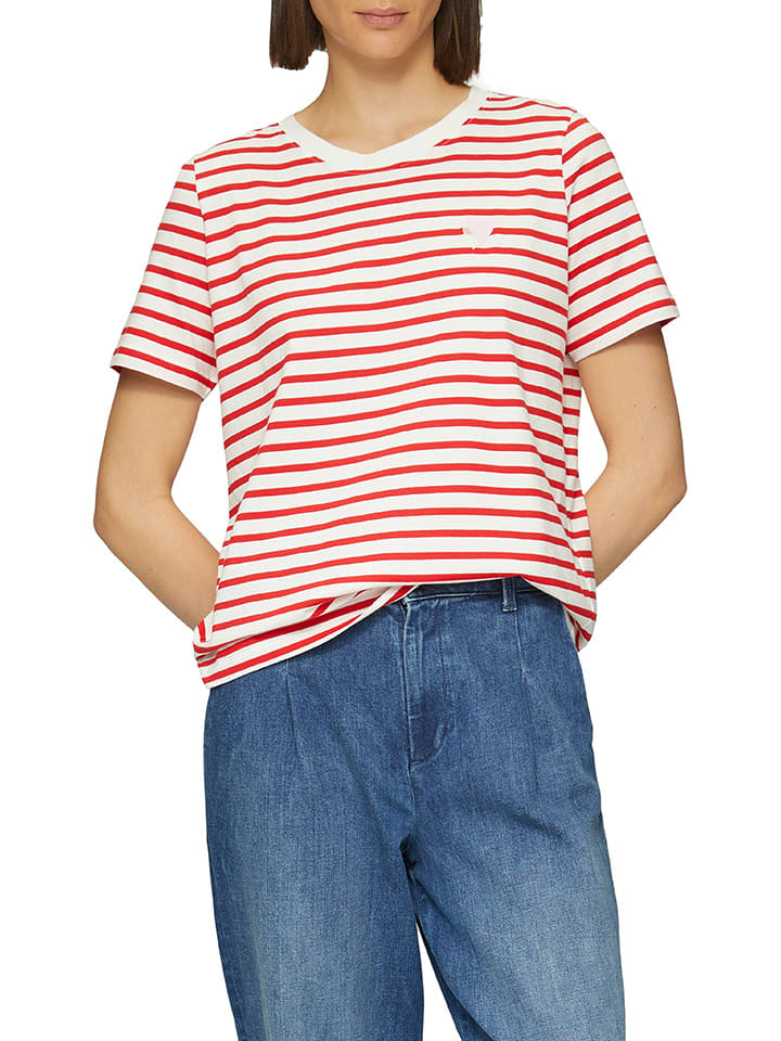 s.Oliver Koszulka w kolorze biało-czerwonym rozmiar: 36