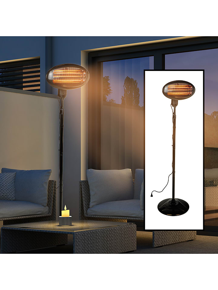 Profigarden Stojąca lampa grzewcza w kolorze czarnym - wys. 210 cm rozmiar: onesize