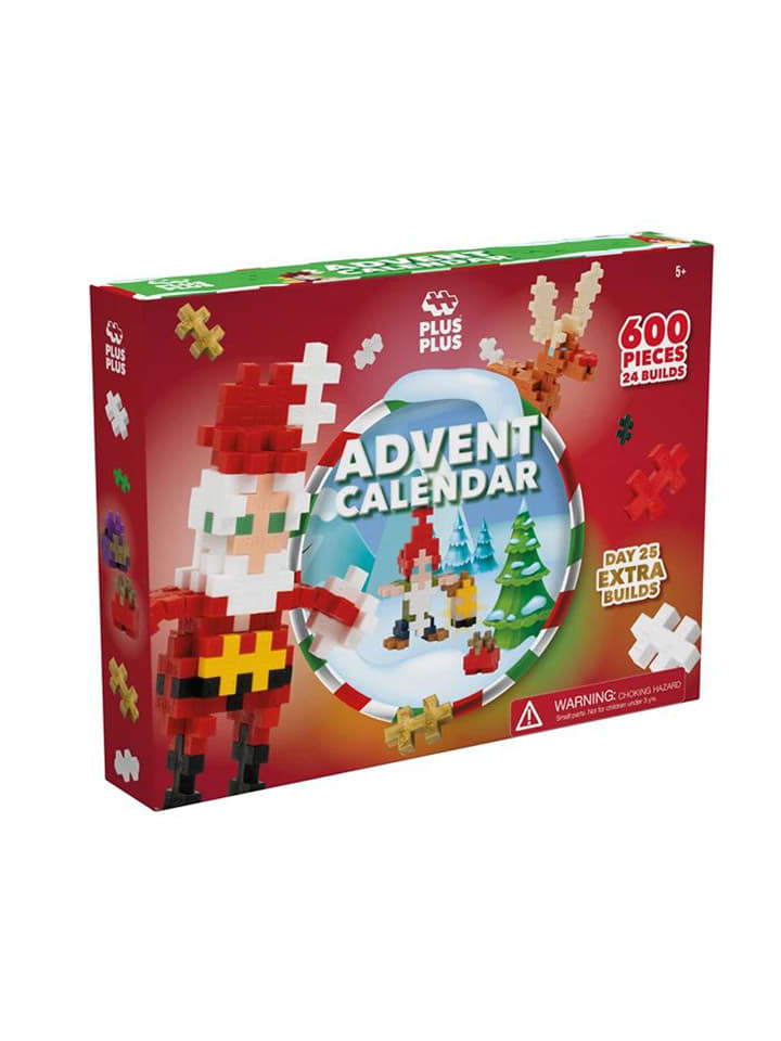 PLUS PLUS Kalendarz adwentowy "Plus-Plus Wioska bożonarodzeniowa" - 5+ rozmiar: onesize
