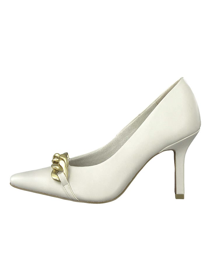 Marco Tozzi Czółenka w kolorze kremowym rozmiar: 36