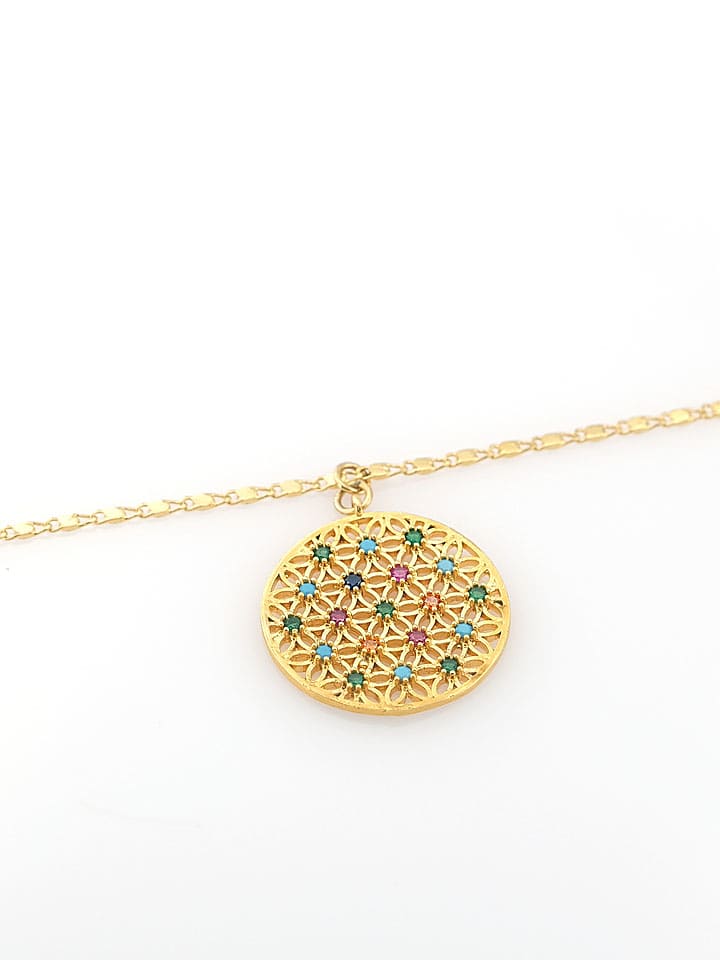 WOOW Pozłacany naszyjnik z zawieszką - dł. 42 cm rozmiar: onesize