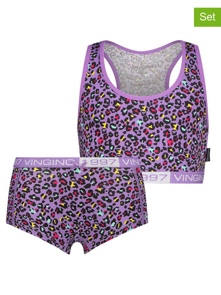 Vingino 2-częściowy zestaw bielizny "Color Animal" w kolorze fioletowym rozmiar: 146/152