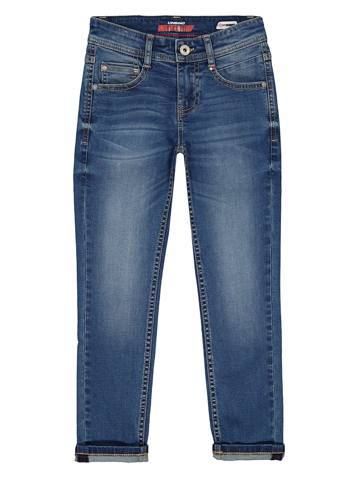 Dżinsy "Armanno" - Skinny fit - w kolorze niebieskim