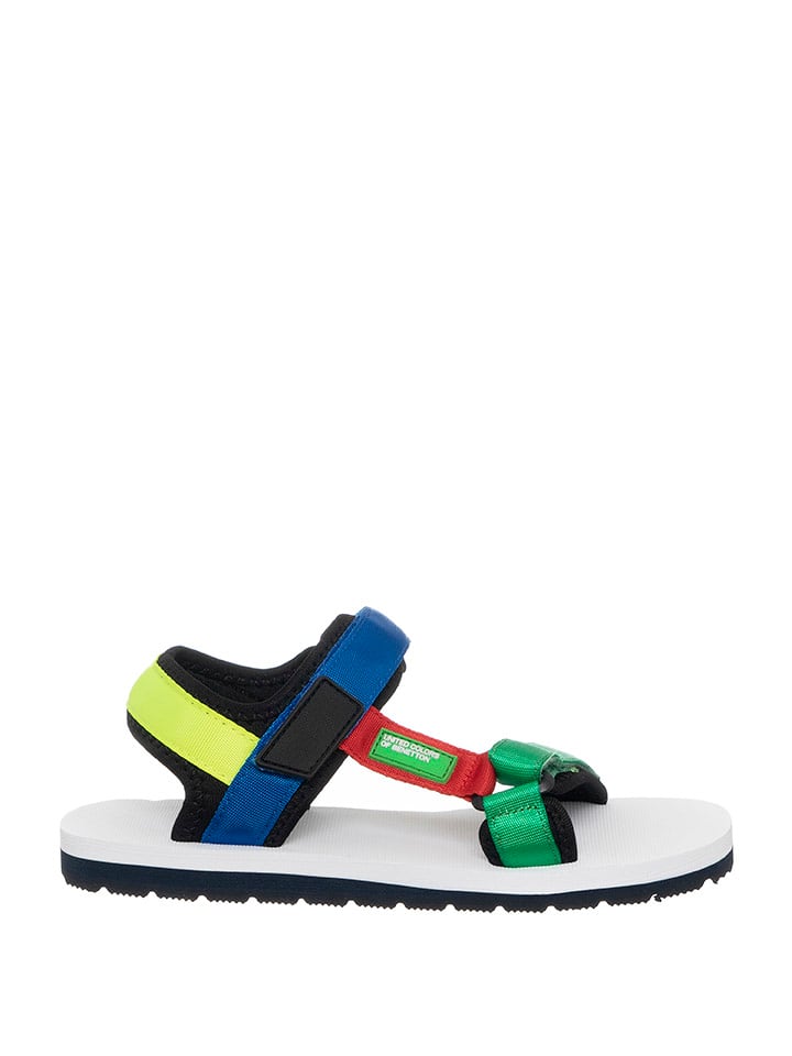 Benetton Sandały w kolorze białym ze wzorem rozmiar: 34