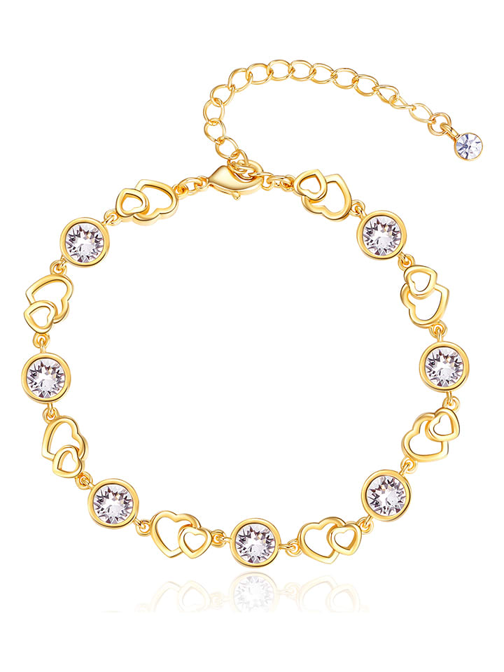 Pozłacana bransoletka z kryształami Swarovski