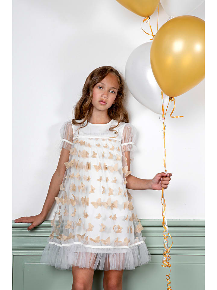 Lechiq Sukienka w kolorze kremowym rozmiar: 128