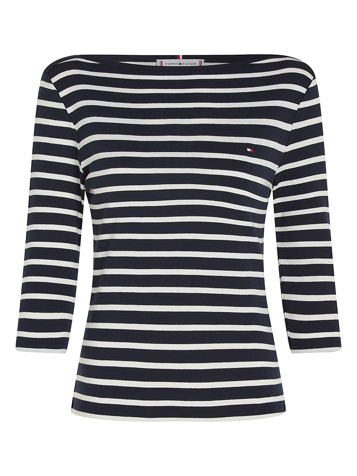 Tommy Hilfiger Koszulka w kolorze granatowo-kremowym rozmiar: 52