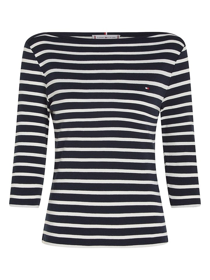 Tommy Hilfiger Koszulka w kolorze granatowo-kremowym rozmiar: 52