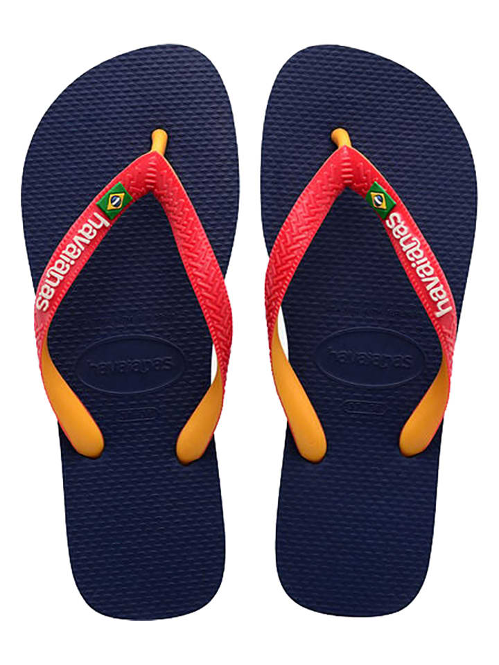 Havaianas Japonki "Brasil Mix" w kolorze czerwono-granatowym rozmiar: 37/38