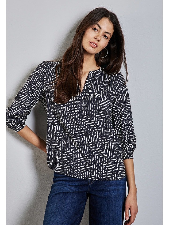 Street One Bluzka w kolorze granatowym rozmiar: 42