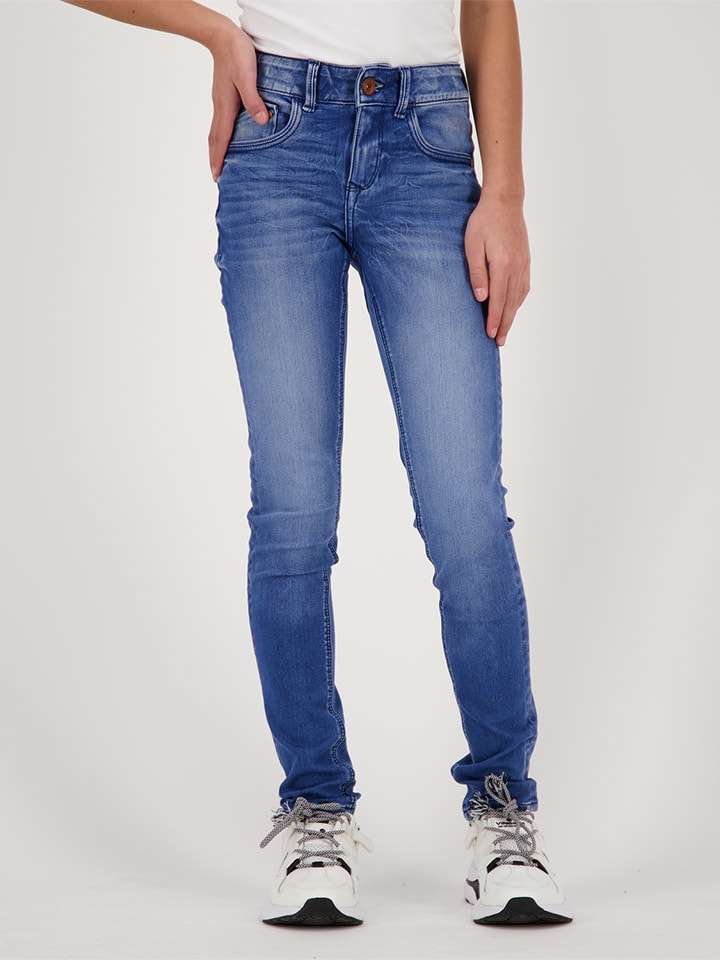 Vingino Dżinsy "Bella" - Super Skinny fit - w kolorze niebieskim rozmiar: 152