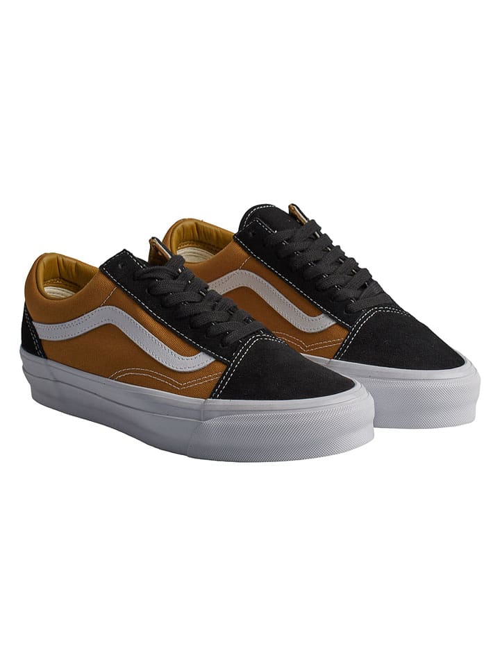 Vans Skórzane sneakersy "Old Skool 36" w kolorze czarno-musztardowym rozmiar: 44,5