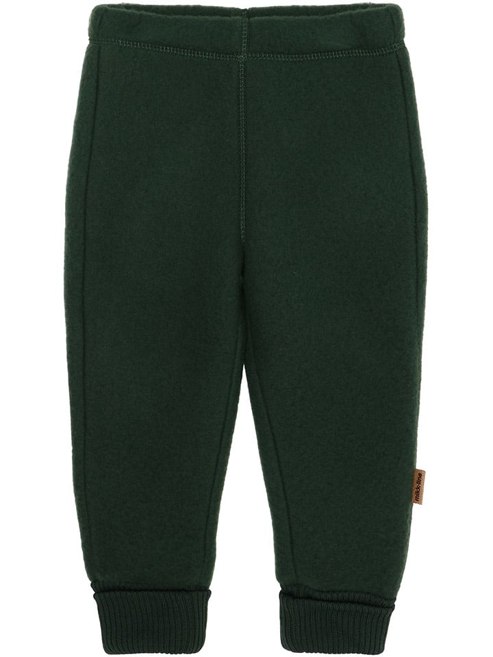 mikk-line Wełniane spodnie w kolorze zielonym rozmiar: 134