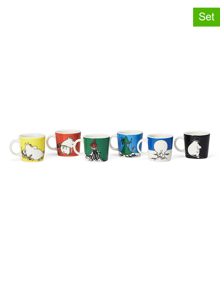 Moomin Filiżanki (6 szt.) "1st Classics" ze wzorem - 120 ml rozmiar: onesize