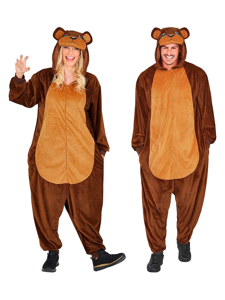 Carnival Party Kombinezon kostiumowy "Bear" w kolorze brązowo-jasnobrązowym rozmiar: L/XL