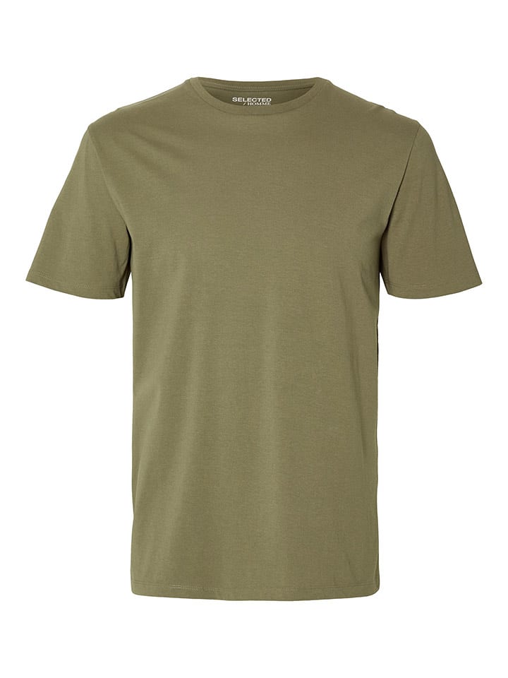 SELECTED HOMME Koszulka "Dan" w kolorze khaki rozmiar: XXL