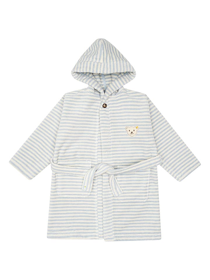 Steiff Szlafrok w kolorze kremowo-błękitnym rozmiar: 128