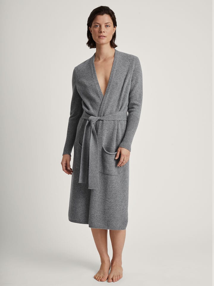 Calida Wełniana narzutka w kolorze szarym rozmiar: L