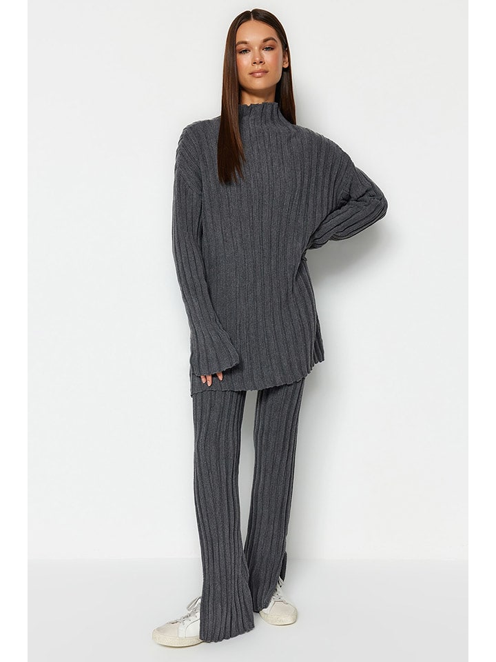 trendyol 2-częściowy zestaw w kolorze antracytowym rozmiar: L
