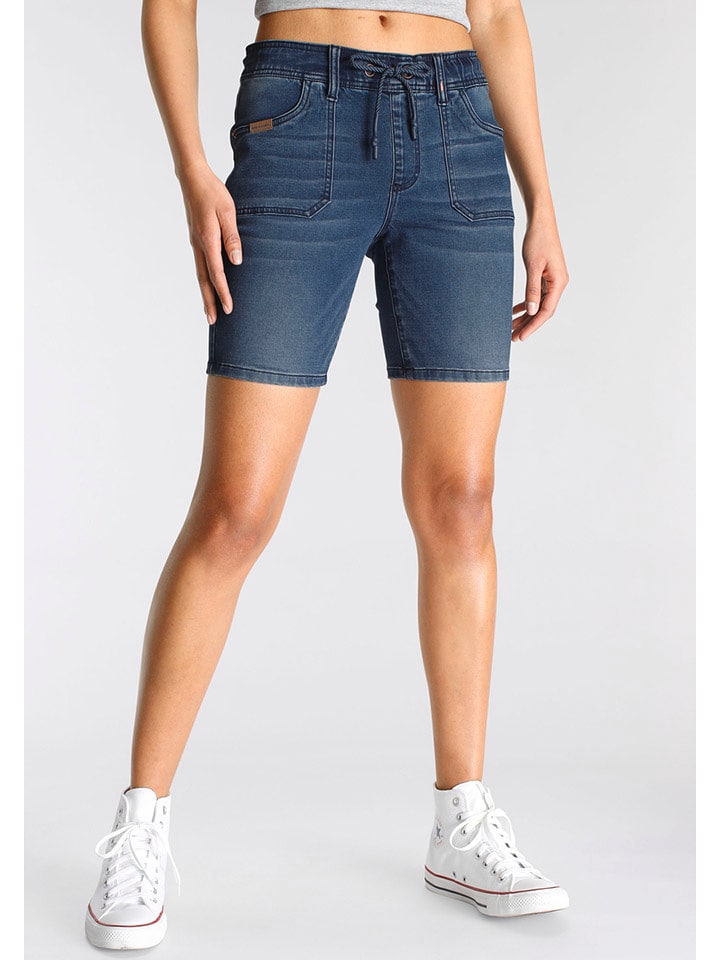 alife and kickin Szorty dżinsowe w kolorze granatowym rozmiar: W30