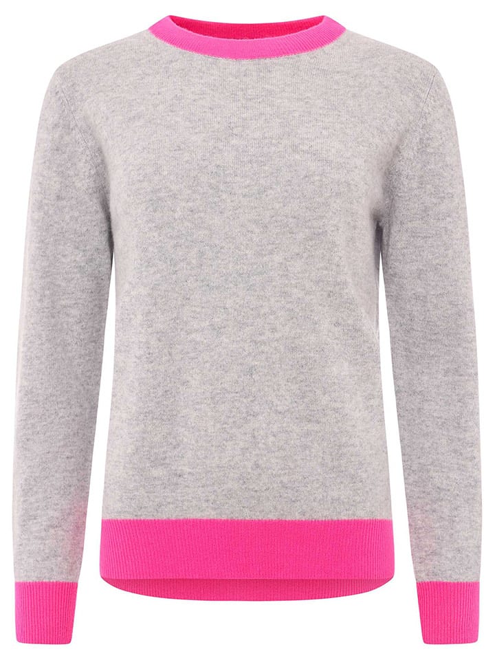 Zwillingsherz Kaszmirowy sweter w kolorze szarym rozmiar: XL