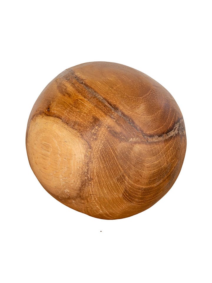 Kula dekoracyjna w kolorze brązowym ze wzorem - Ø 10 cm