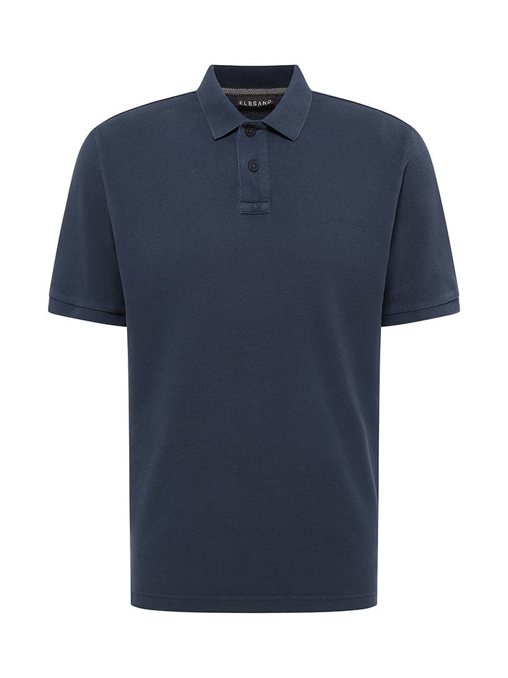 ELBSAND Koszulka polo "Len" w kolorze granatowym rozmiar: XL