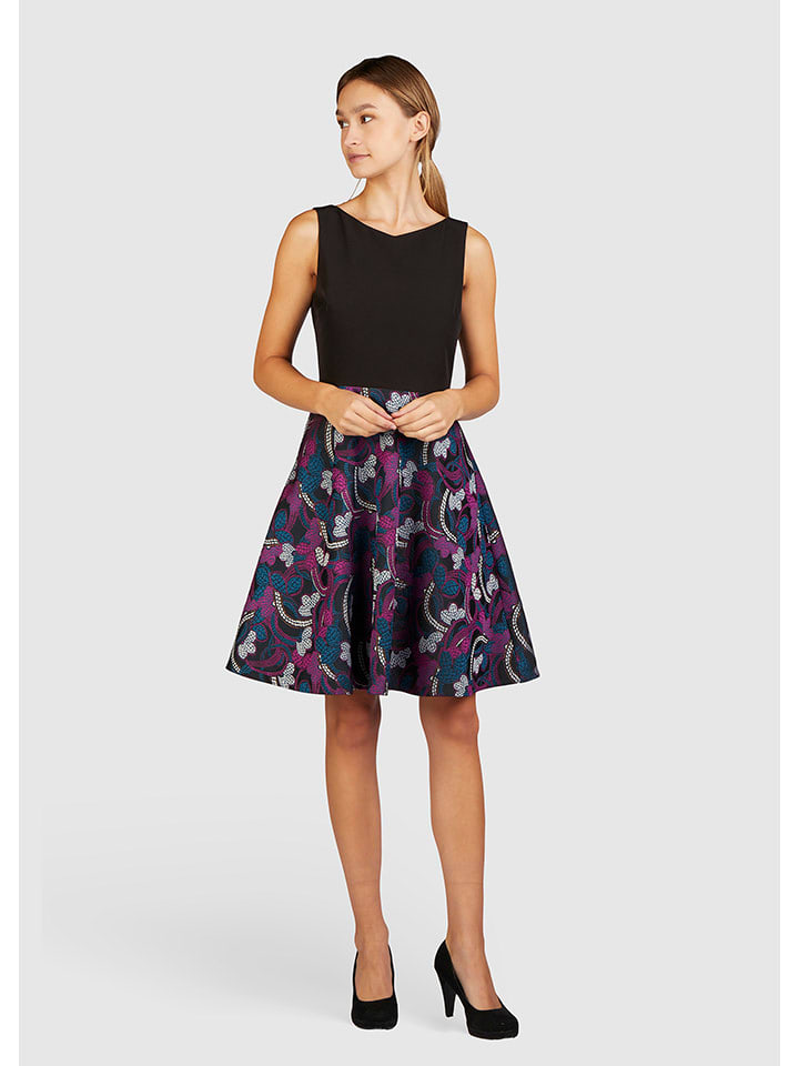 Kleo Sukienka w kolorze fioletowo-czarnym rozmiar: 40